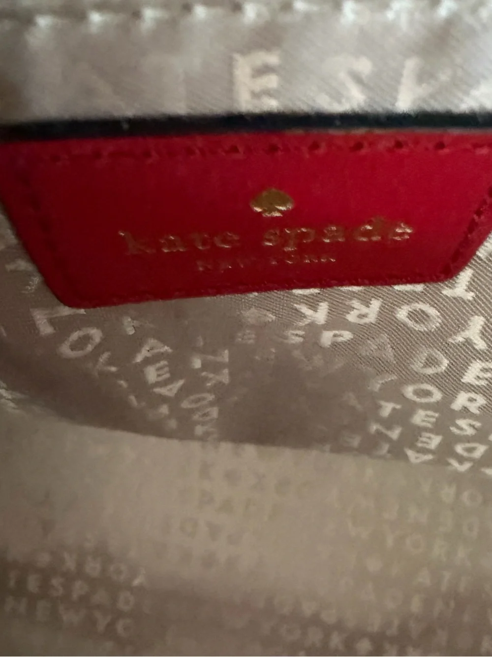 Kate Spade New York Red Pebbled Leather Satchel Tote Bag - Picture 8 of 8